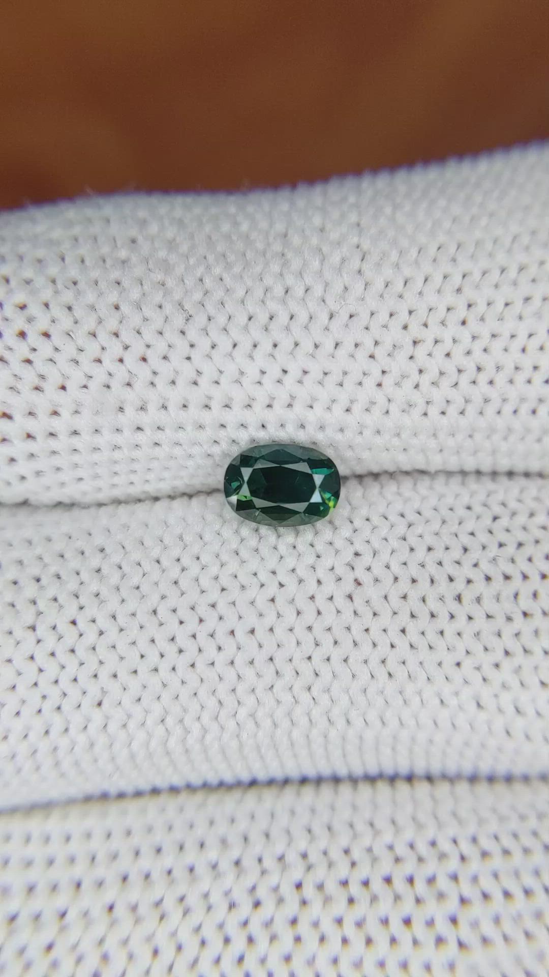 0.90 Ct. Bluish Green Sapphire from Madagascar Size Video