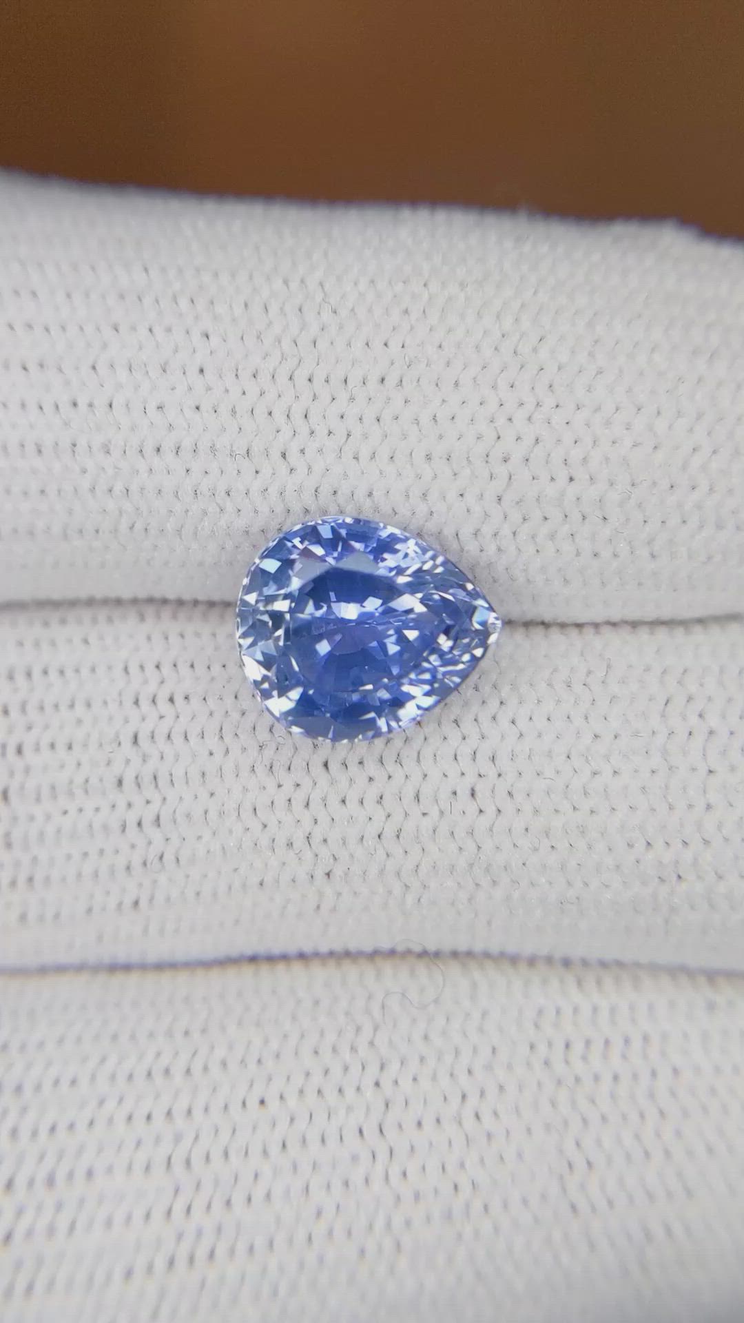 3.74 Ct. Blue Sapphire from Ceylon (Sri Lanka) Size Video