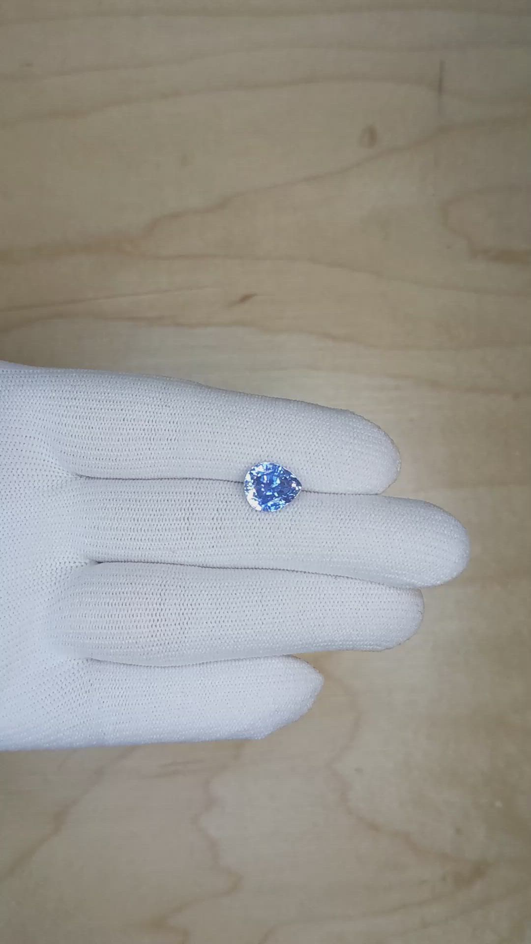 3.74 Ct. Blue Sapphire from Ceylon (Sri Lanka) Size Video