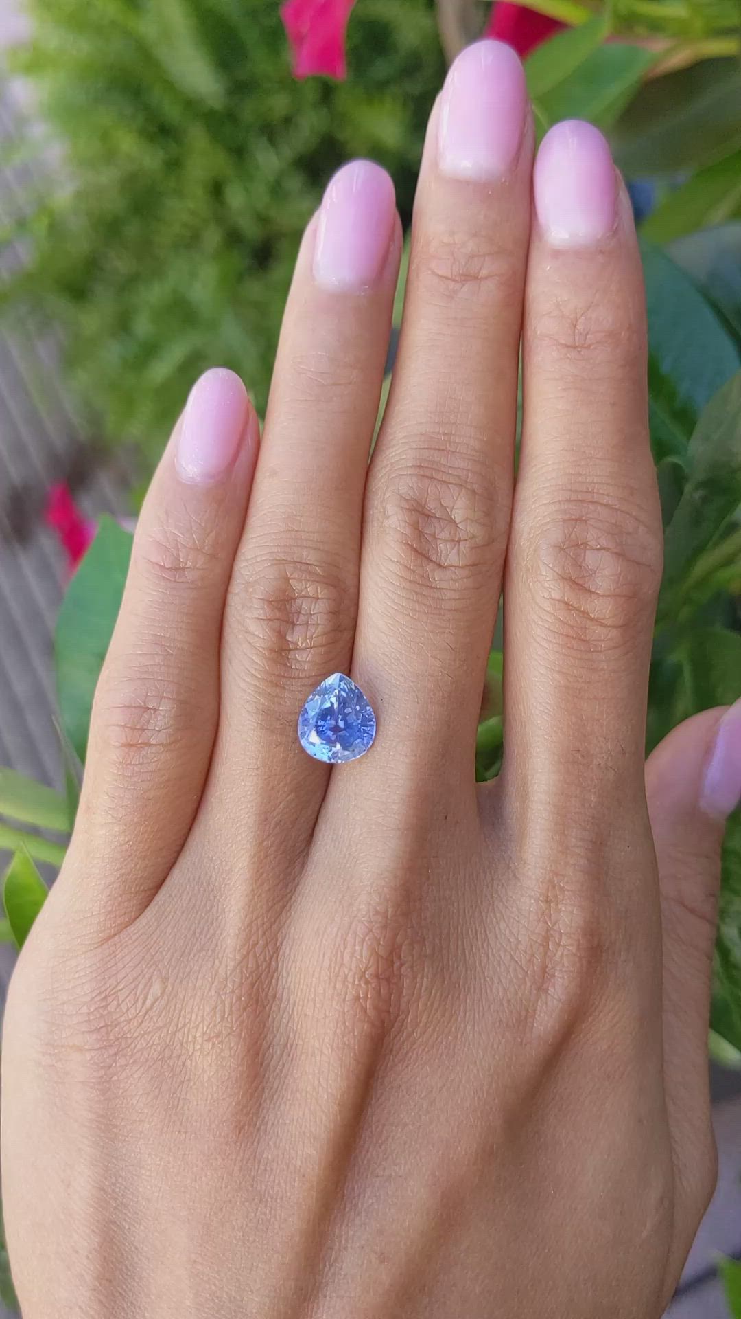 3.74 Ct. Blue Sapphire from Ceylon (Sri Lanka) Size Video