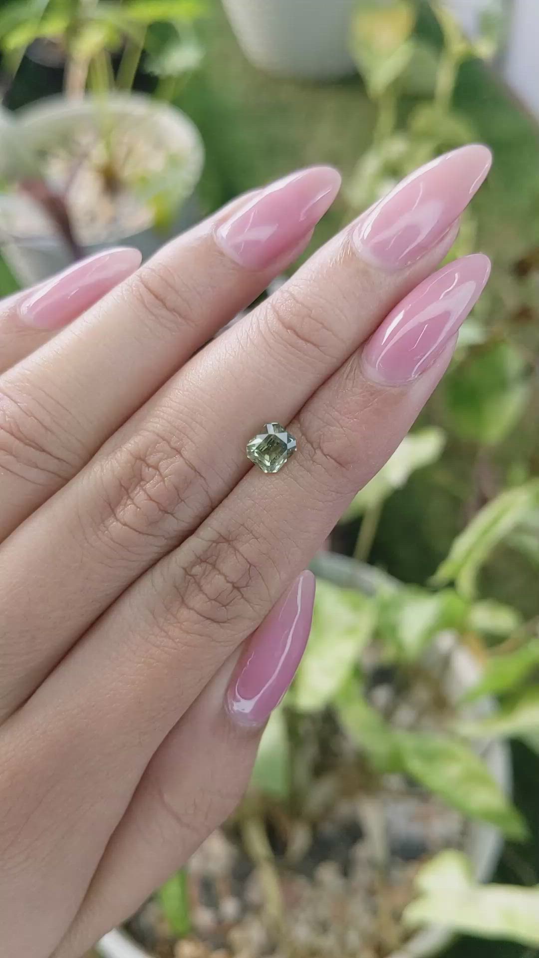 1.09 Ct. Yellowish Green Sapphire from Madagascar Size Video