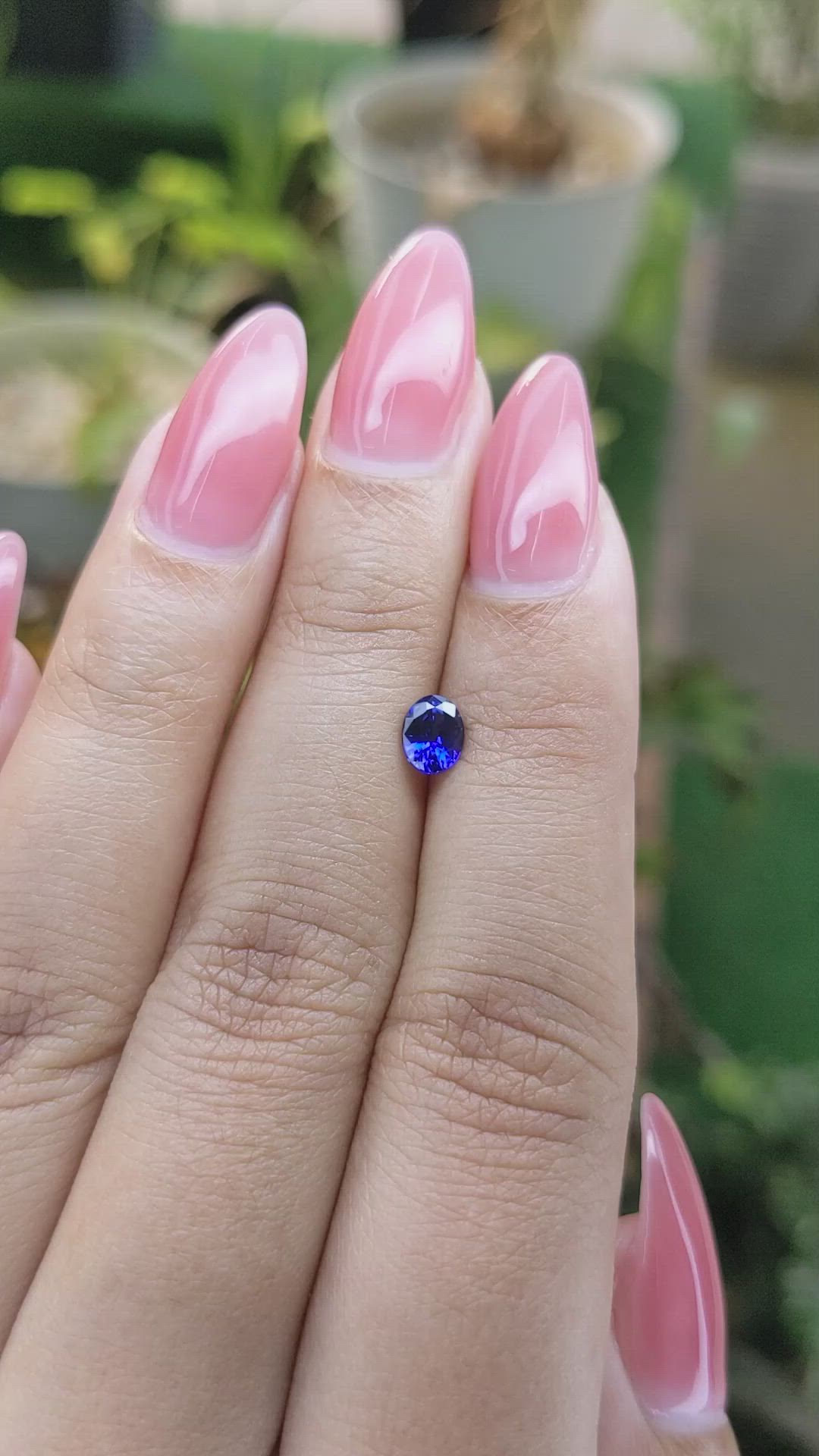 0.59 Ct. Blue Sapphire from Ceylon (Sri Lanka) Size Video
