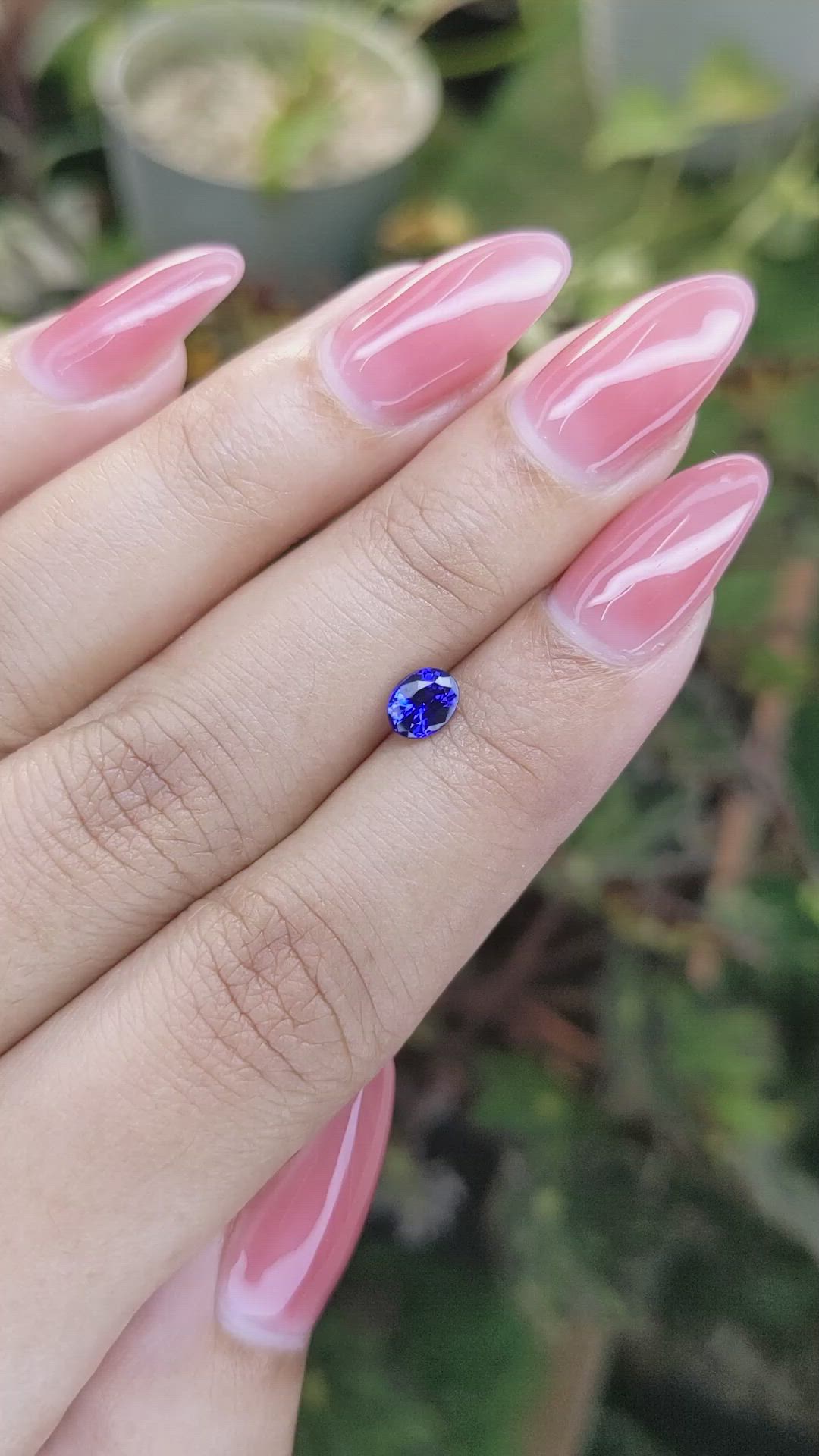 0.59 Ct. Blue Sapphire from Ceylon (Sri Lanka) Size Video
