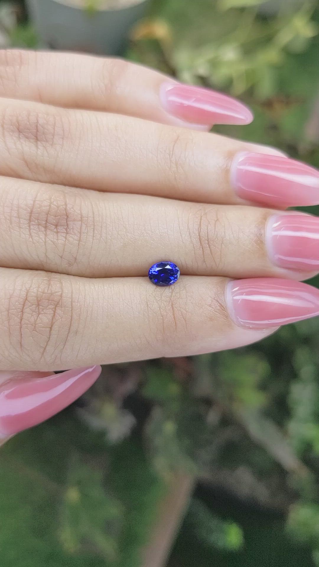 0.59 Ct. Blue Sapphire from Ceylon (Sri Lanka) Size Video