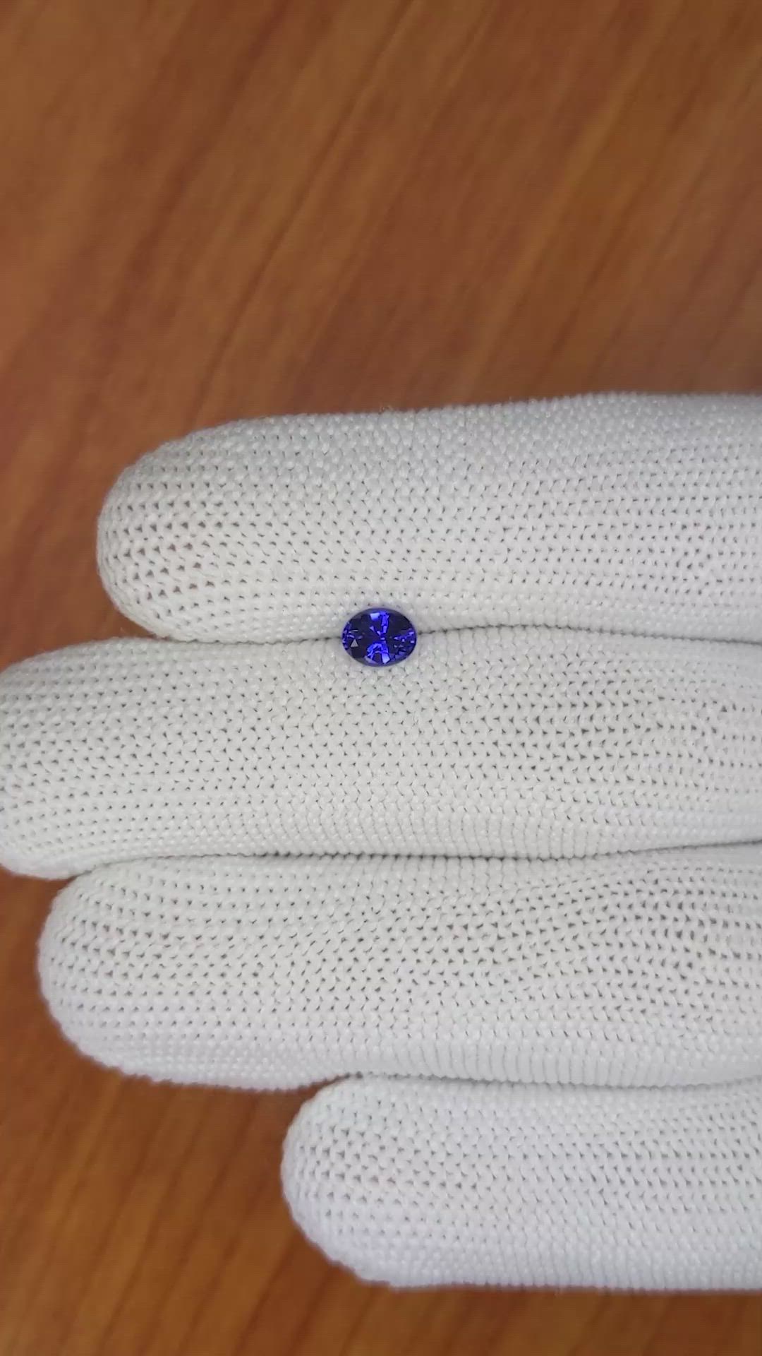 0.59 Ct. Blue Sapphire from Ceylon (Sri Lanka) Size Video