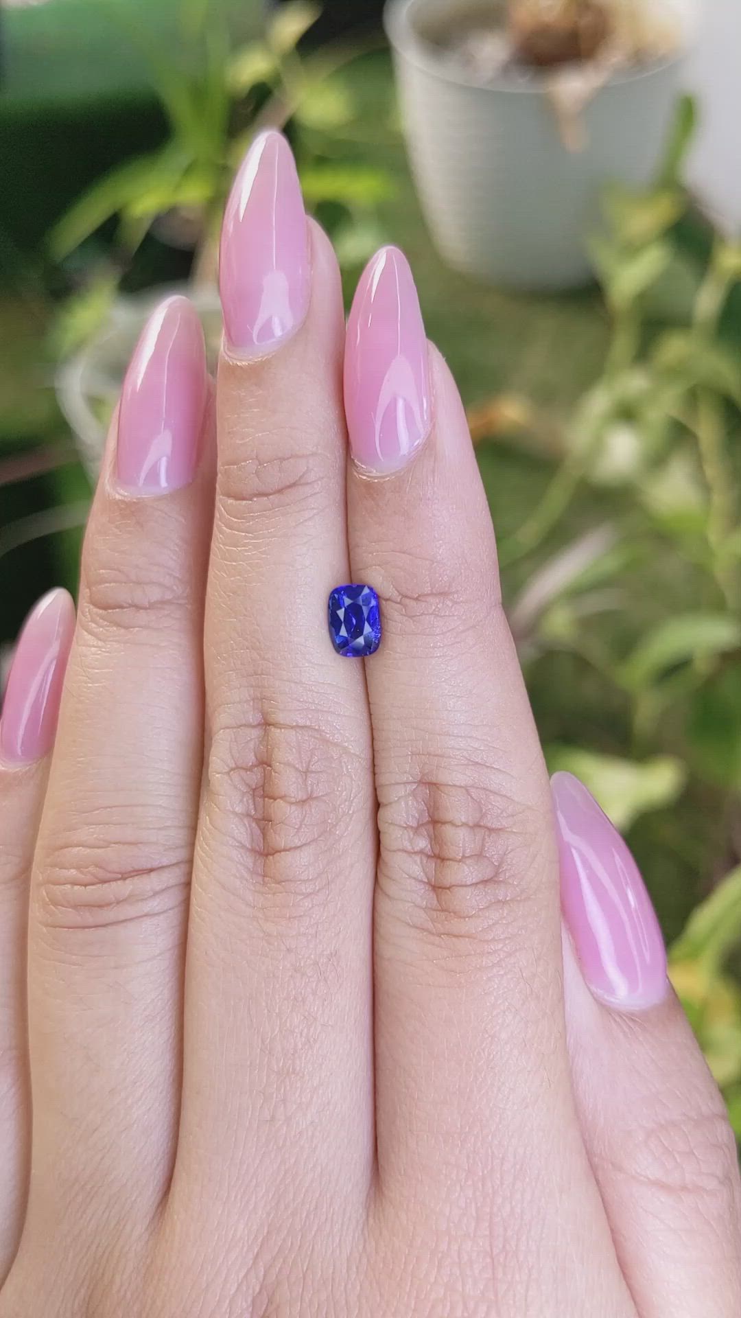 0.88 Ct. Blue Sapphire from Ceylon (Sri Lanka) Size Video