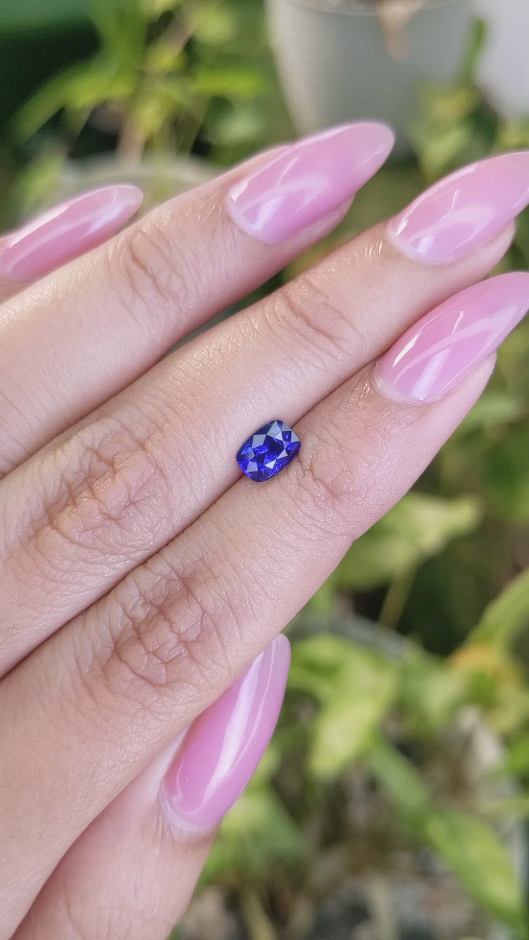 0.88 Ct. Blue Sapphire from Ceylon (Sri Lanka) Size Video