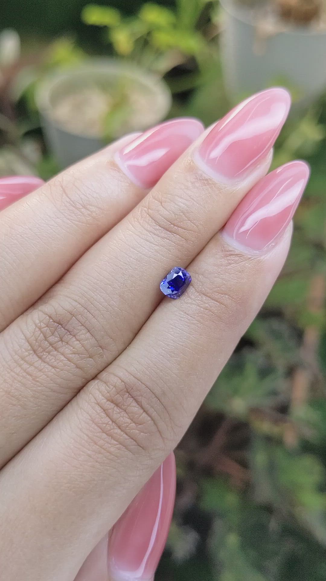 0.69 Ct. Blue Sapphire from Ceylon (Sri Lanka) Size Video