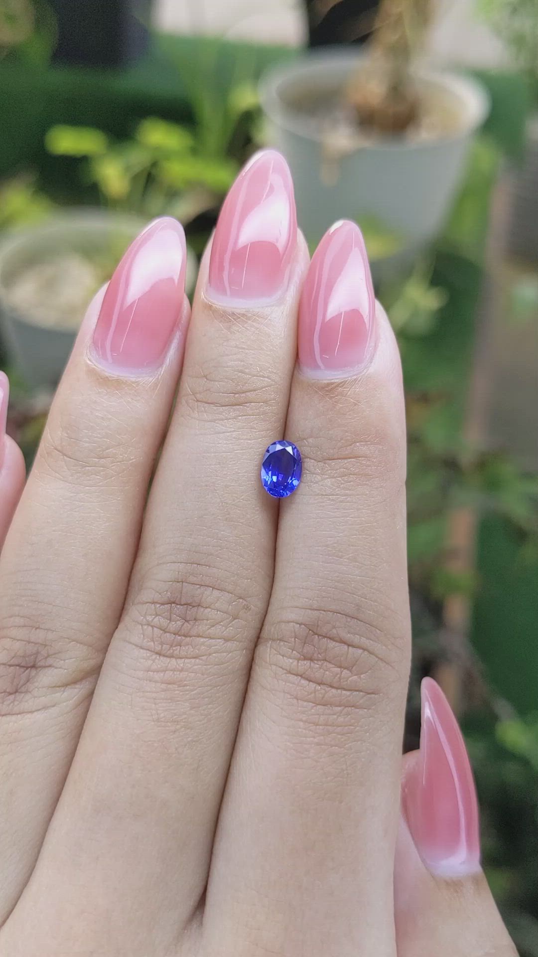 0.80 Ct. Blue Sapphire from Ceylon (Sri Lanka) Size Video