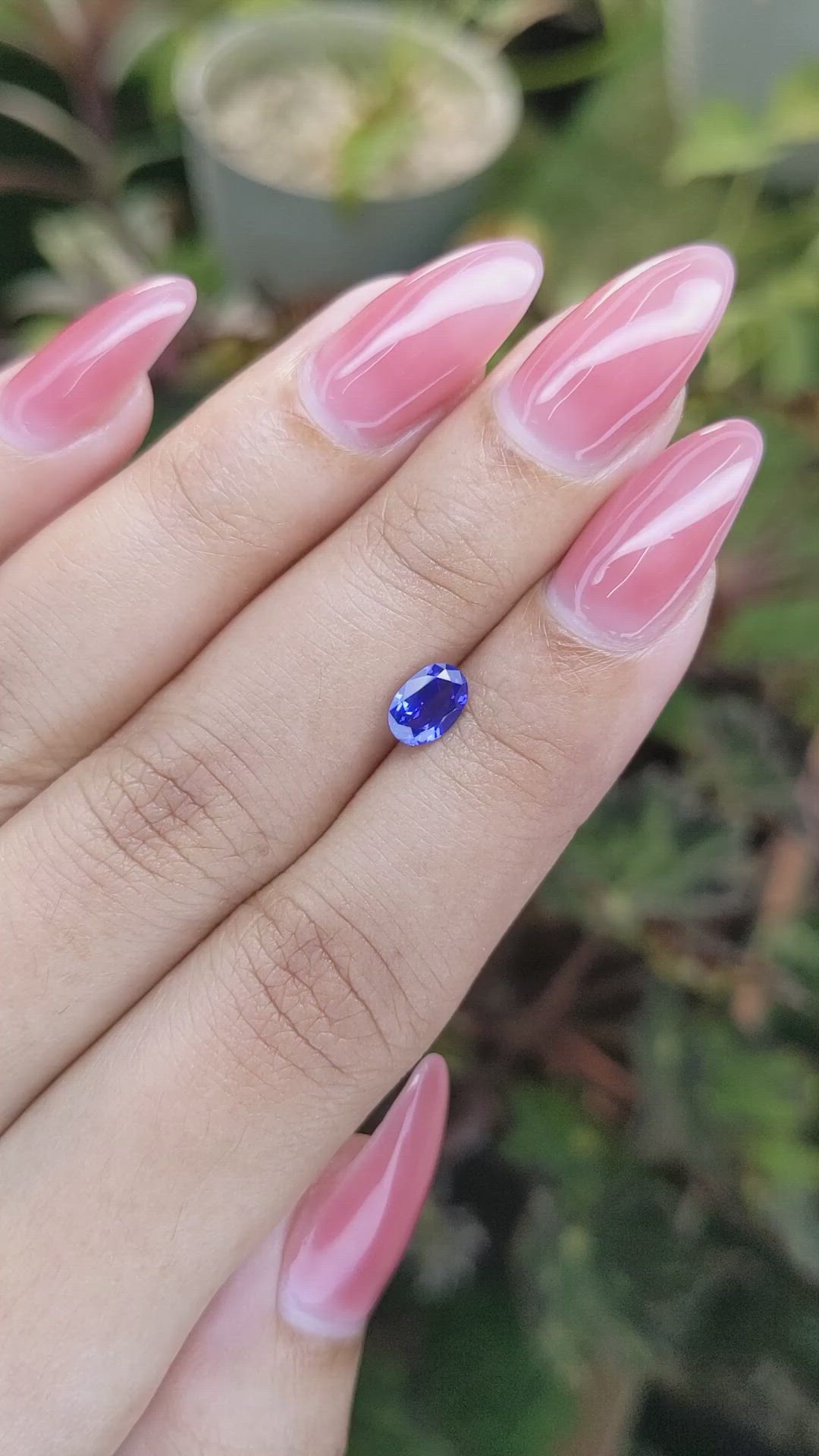 0.80 Ct. Blue Sapphire from Ceylon (Sri Lanka) Size Video