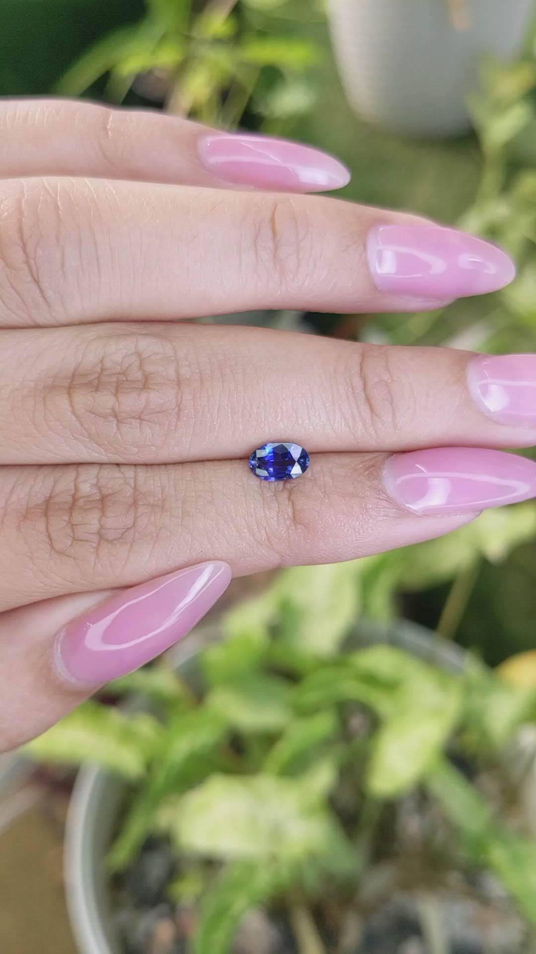 0.68 Ct. Blue Sapphire from Ceylon (Sri Lanka) Size Video