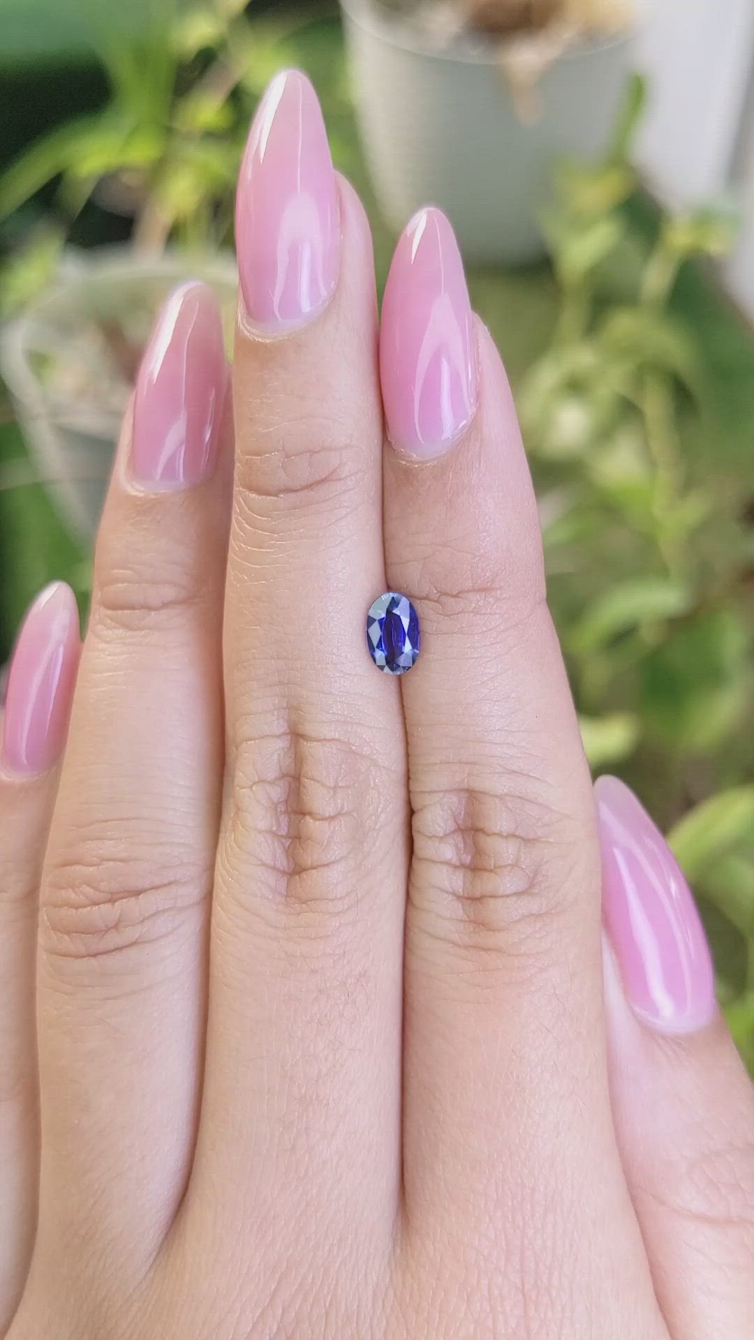 0.68 Ct. Blue Sapphire from Ceylon (Sri Lanka) Size Video