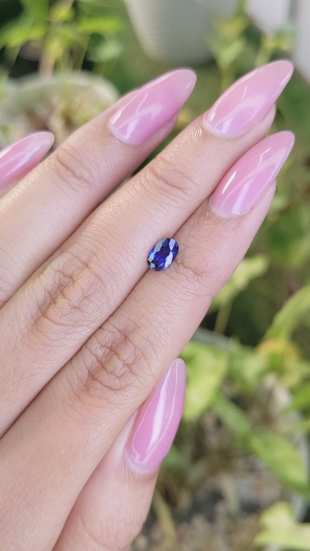 0.68 Ct. Blue Sapphire from Ceylon (Sri Lanka) Size Video