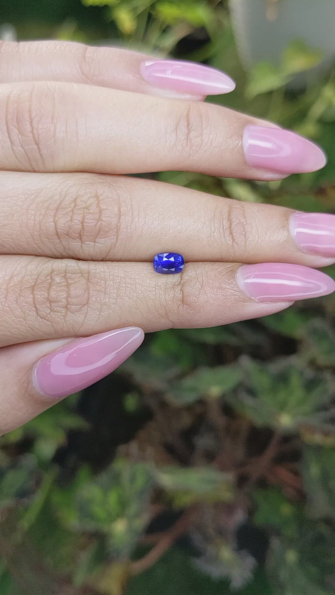 0.69 Ct. Blue Sapphire from Ceylon (Sri Lanka) Size Video