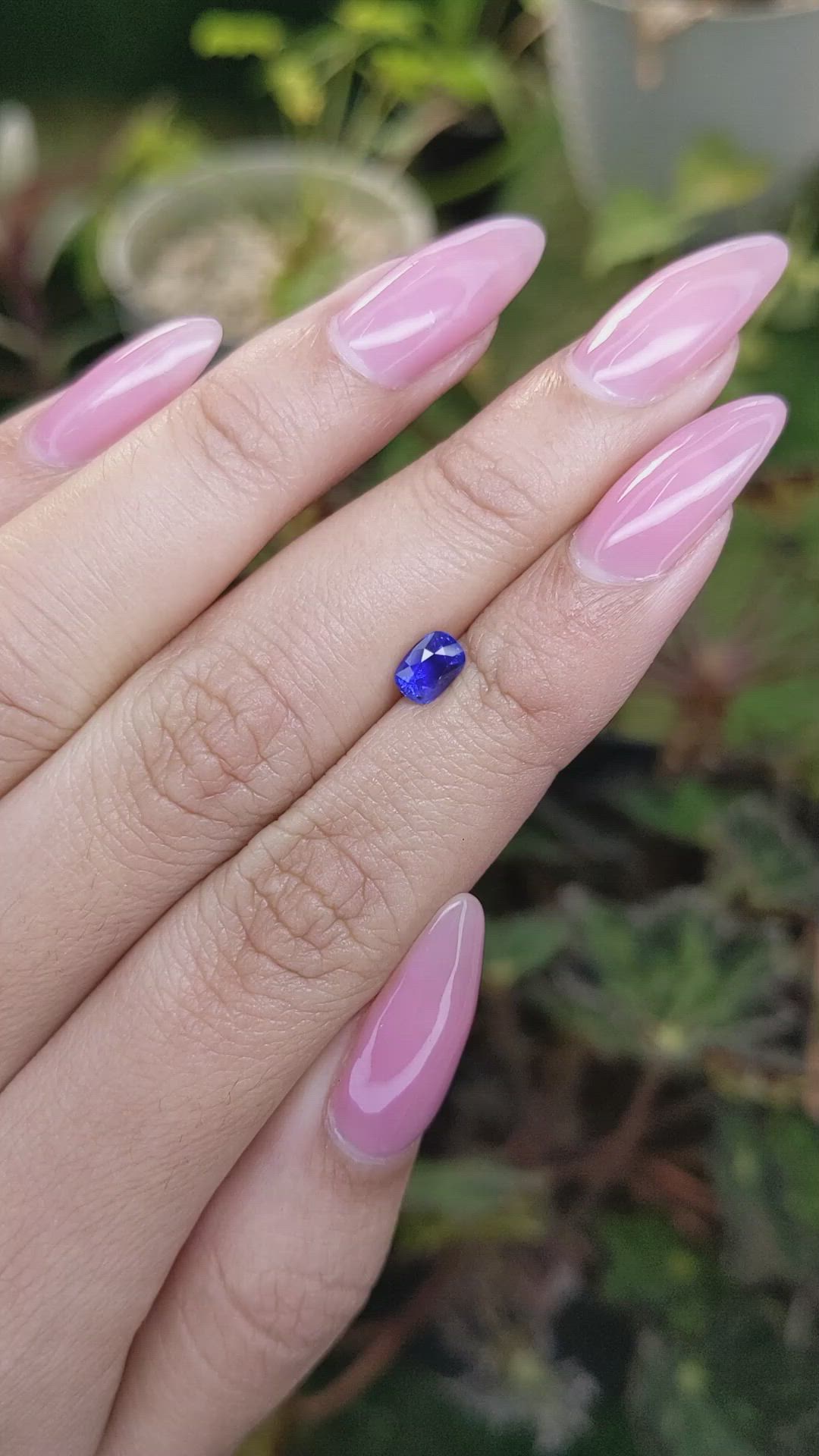 0.69 Ct. Blue Sapphire from Ceylon (Sri Lanka) Size Video