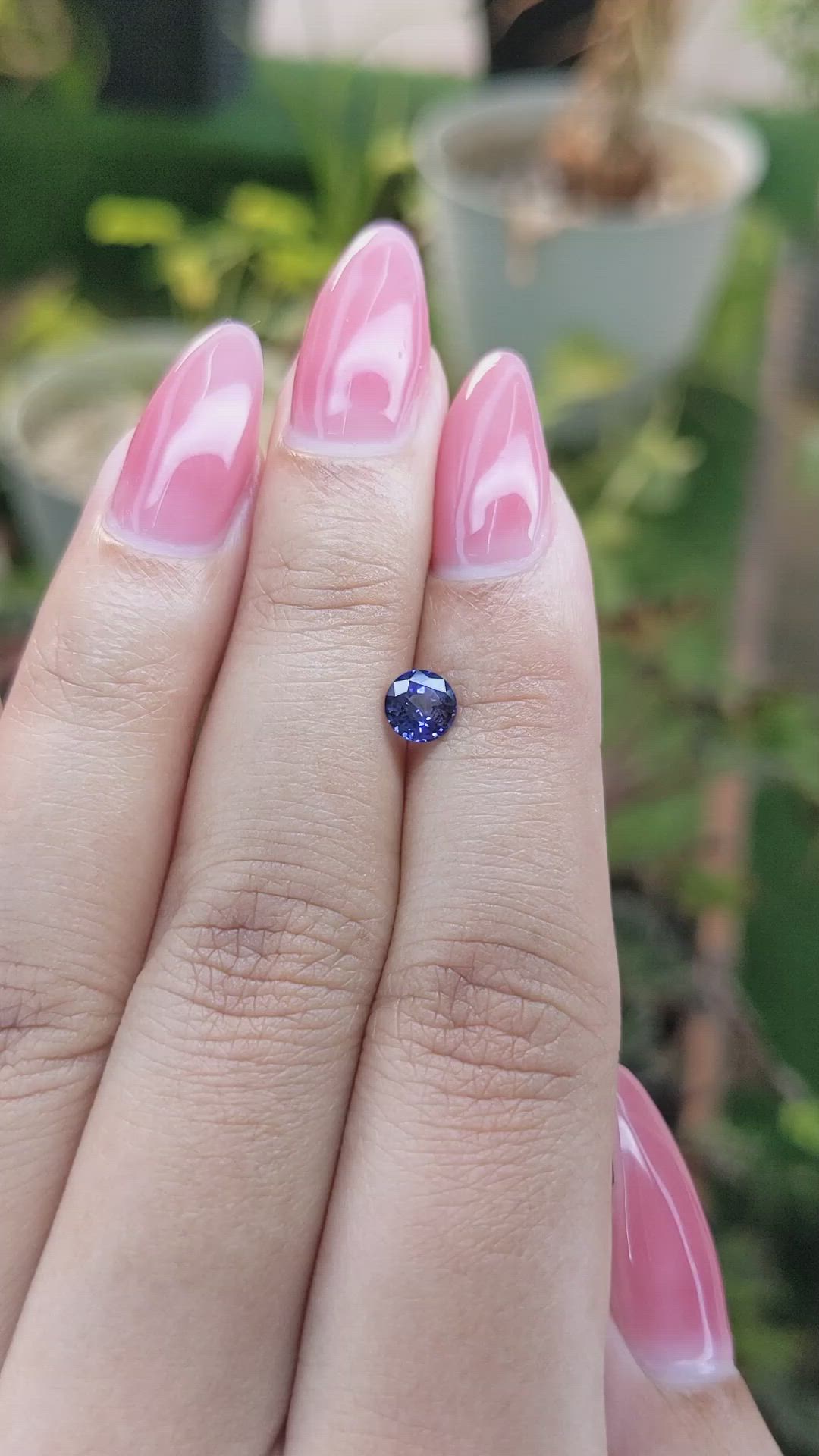 0.63 Ct. Blue Sapphire from Ceylon (Sri Lanka) Size Video