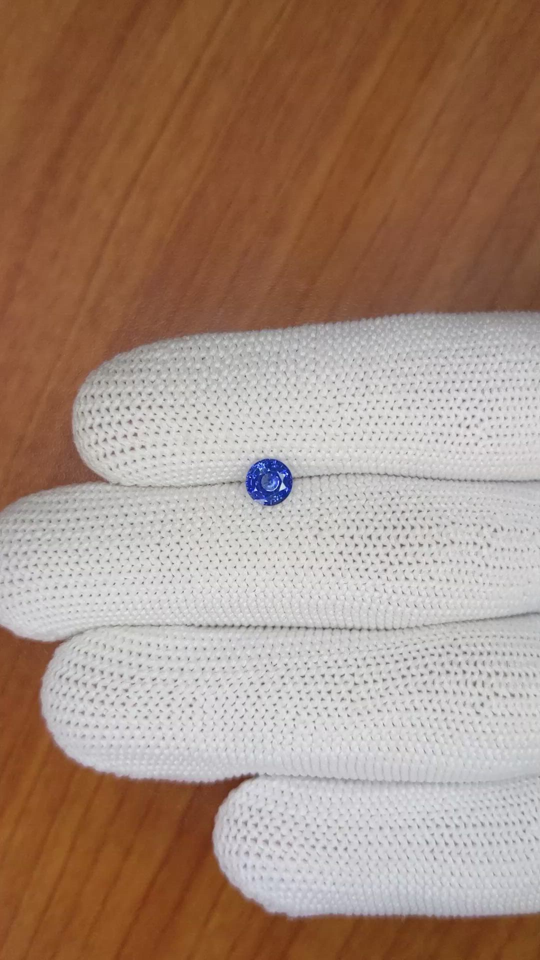 0.63 Ct. Blue Sapphire from Ceylon (Sri Lanka) Size Video