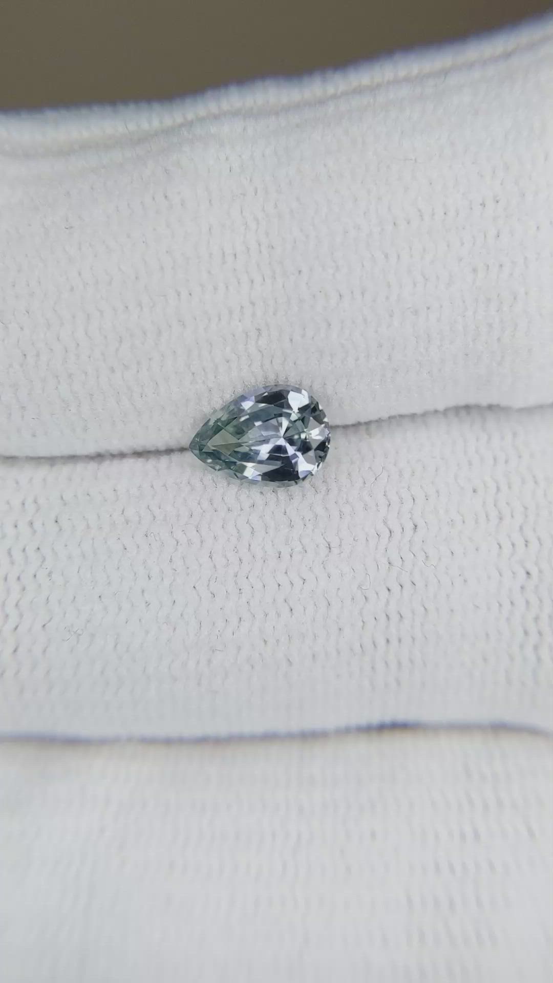 1.03 Ct. Greenish Blue Sapphire from Ceylon (Sri Lanka) Size Video