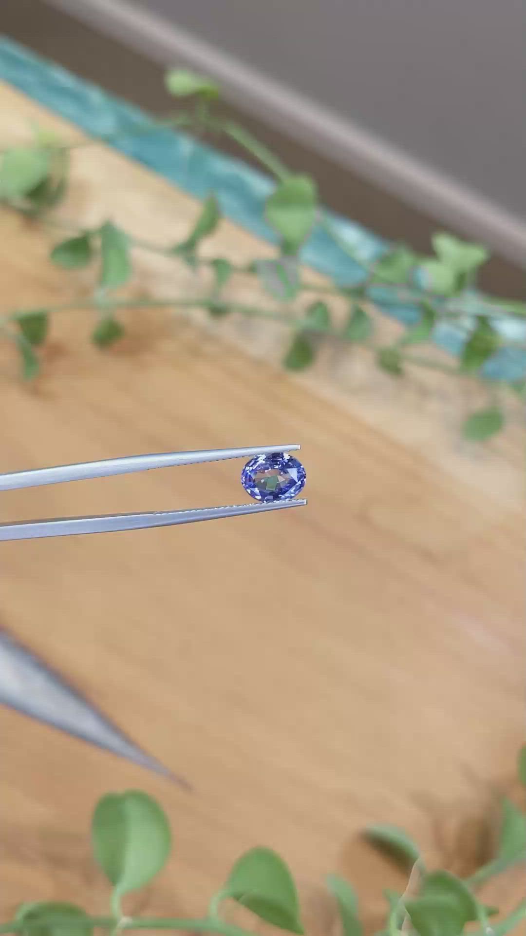 1.89 Ct. Blue Sapphire from Ceylon (Sri Lanka) Size Video