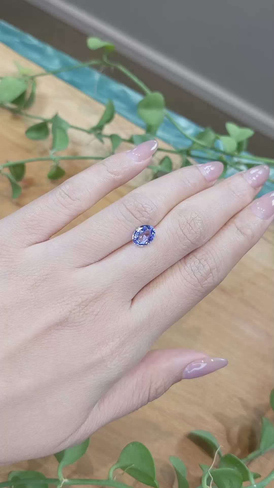 1.89 Ct. Blue Sapphire from Ceylon (Sri Lanka) Size Video