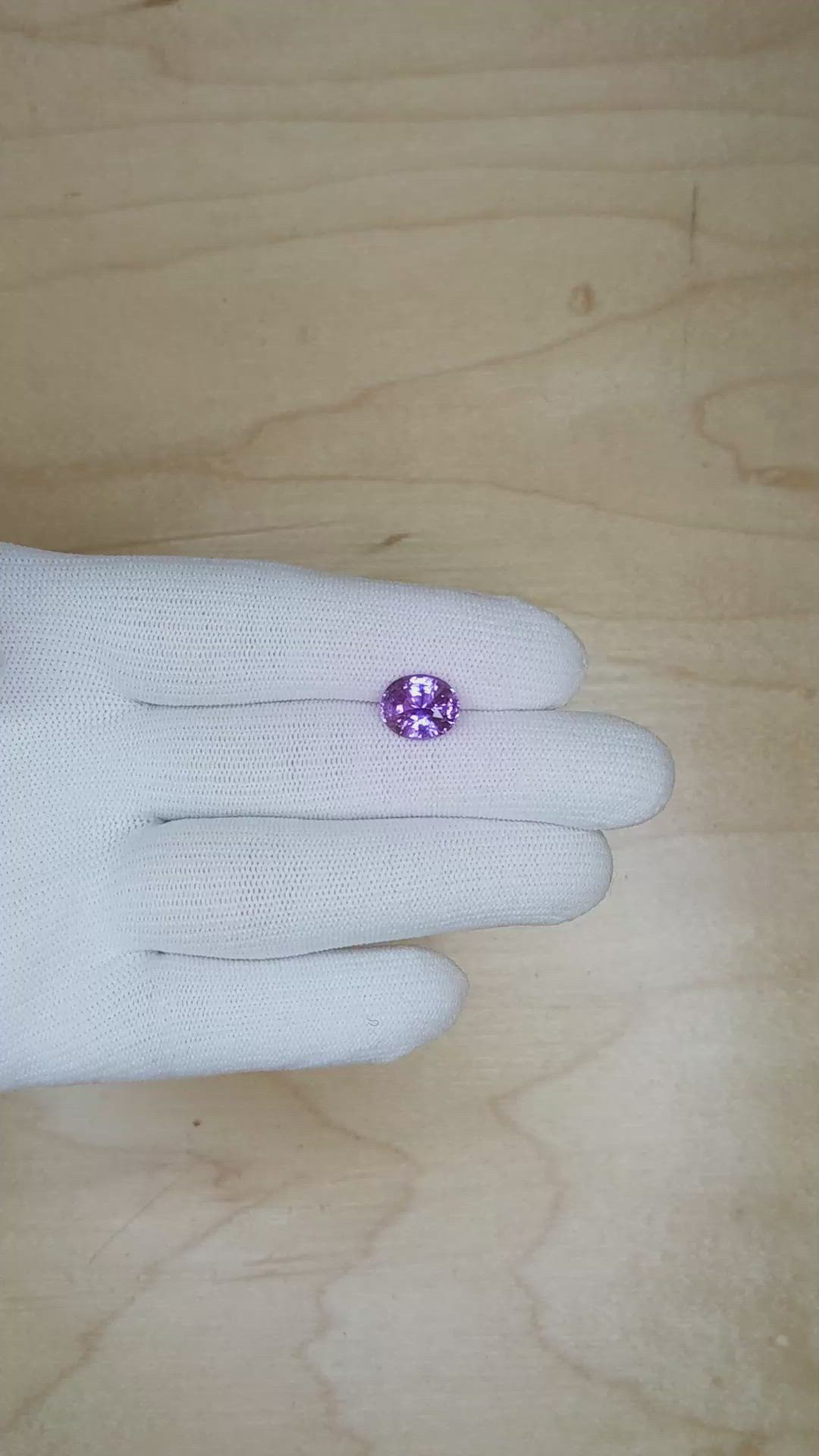 3.75 Ct. Bluish Purple Sapphire from Ceylon (Sri Lanka) Size Video