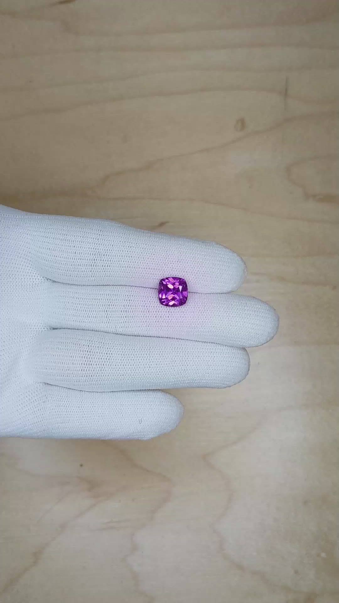 3.26 Ct. Purple Sapphire from Ceylon (Sri Lanka) Size Video