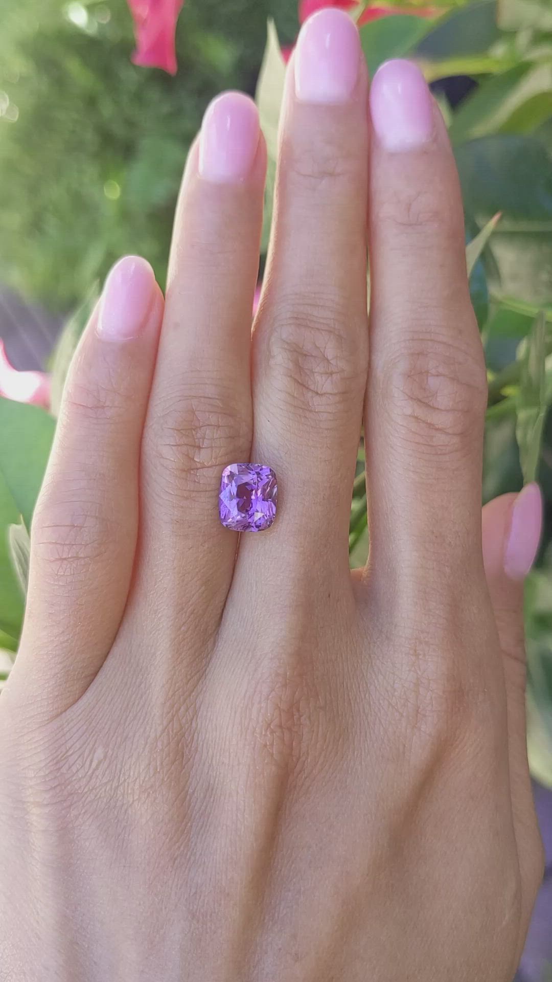3.56 Ct. Purple Sapphire from Ceylon (Sri Lanka) Size Video