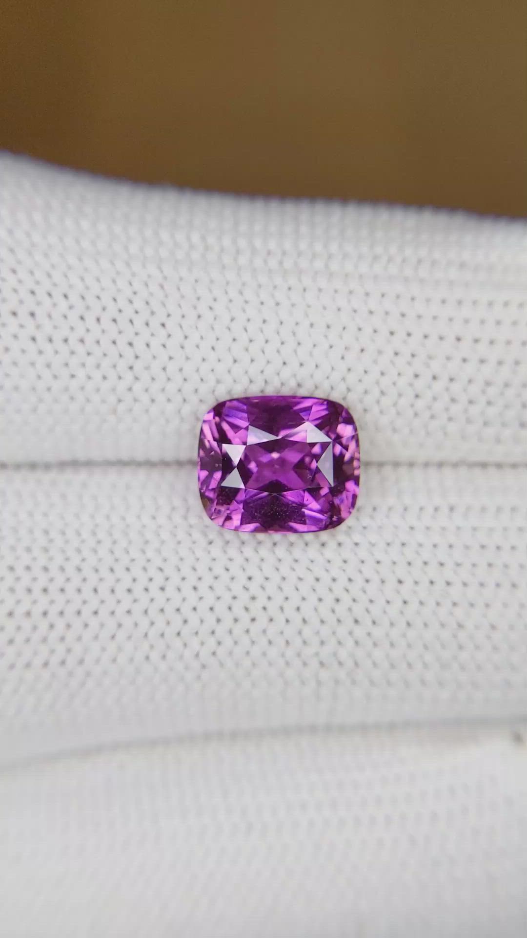 3.56 Ct. Purple Sapphire from Ceylon (Sri Lanka) Size Video