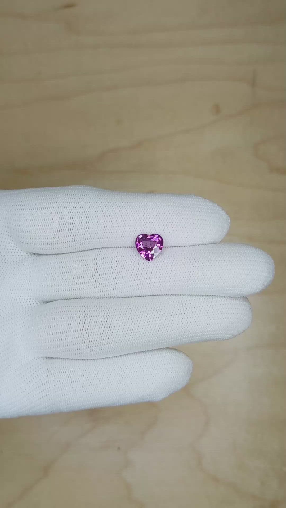 1.76 Ct. Pinkish Purple Sapphire from Ceylon (Sri Lanka) Size Video