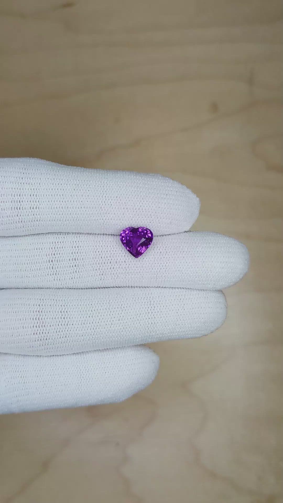 2.09 Ct. Purple Sapphire from Ceylon (Sri Lanka) Size Video