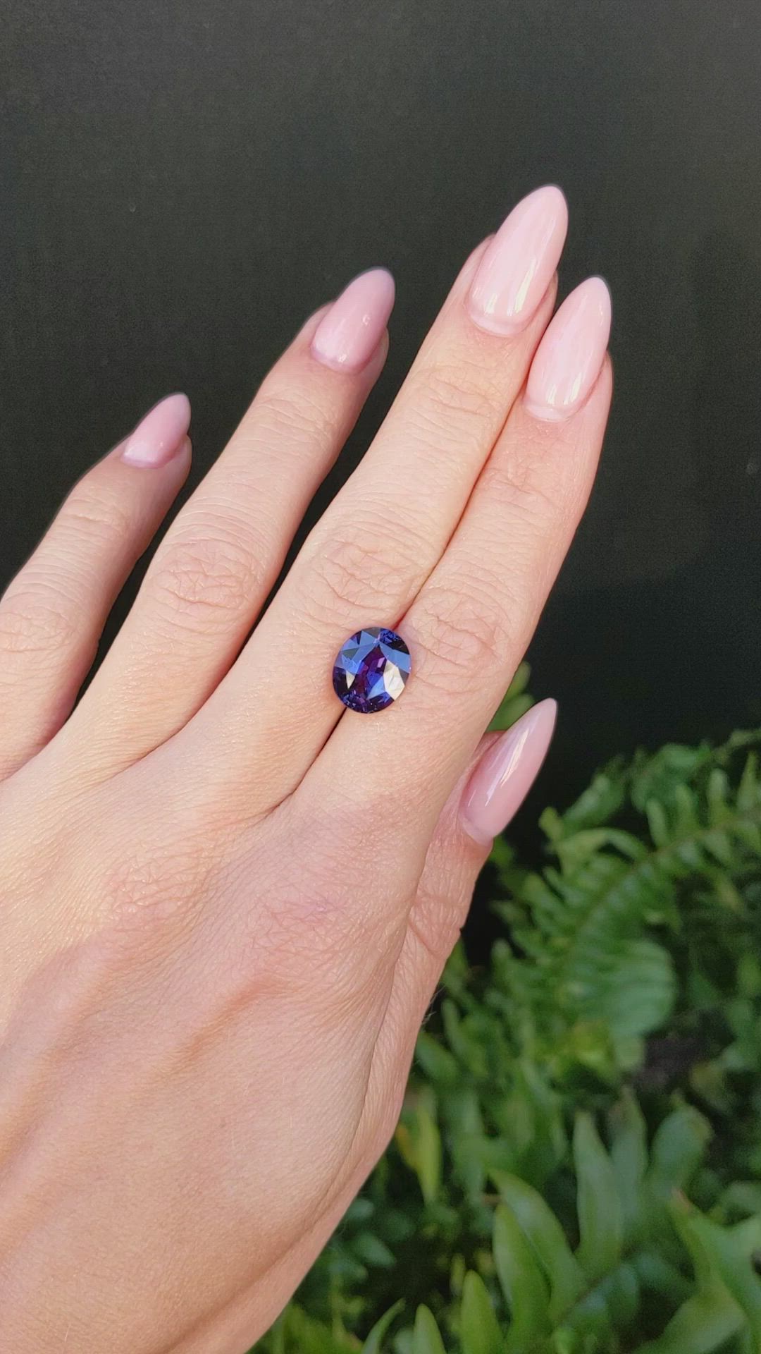 5.04 Ct. Purple Sapphire from Ceylon (Sri Lanka) Size Video
