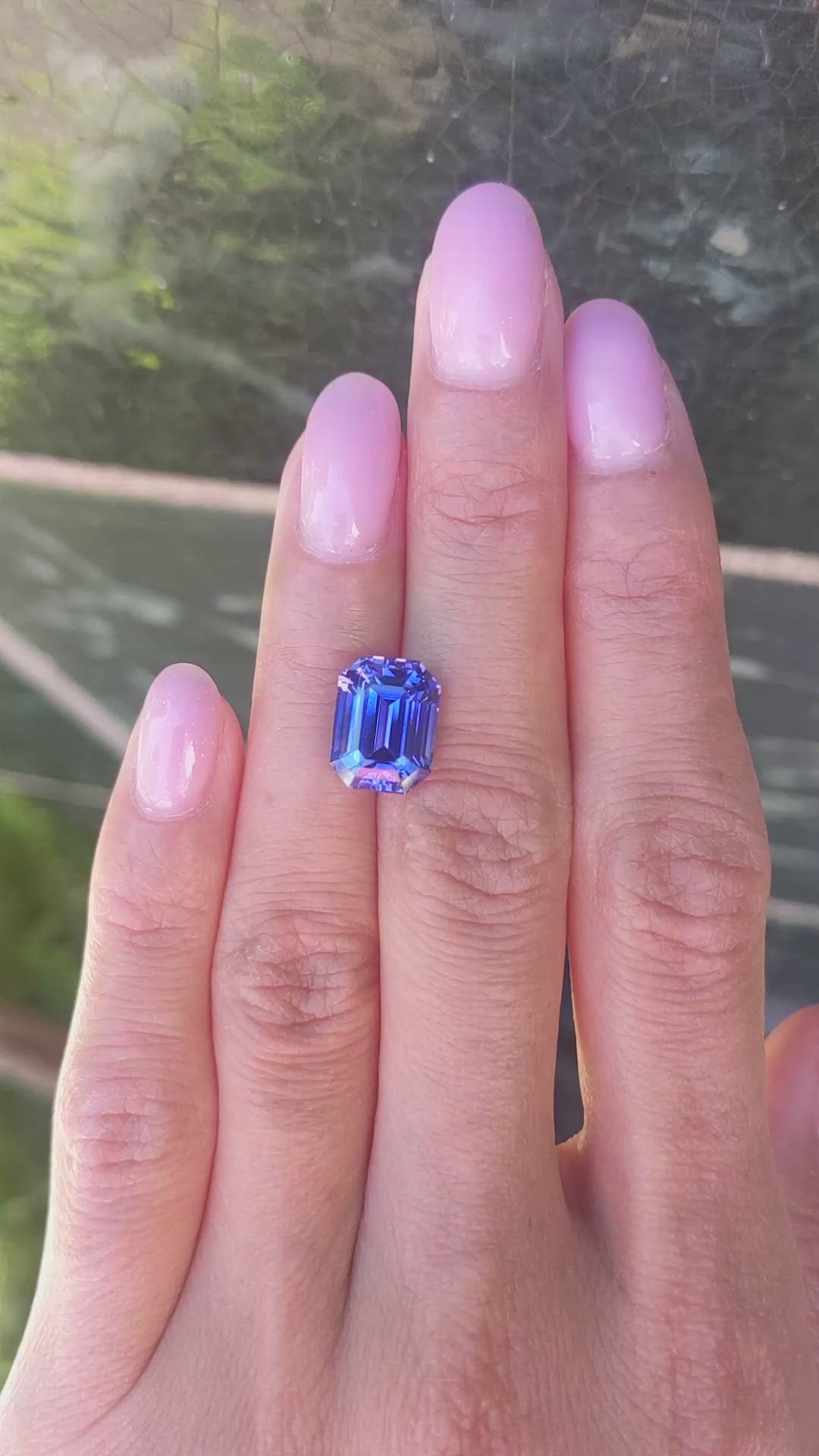 6.64 Ct. Blue Sapphire from Ceylon (Sri Lanka) Size Video