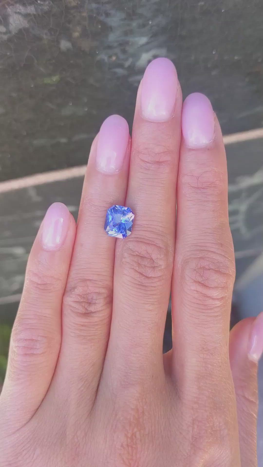 2.99 Ct. Blue Sapphire from Ceylon (Sri Lanka) Size Video