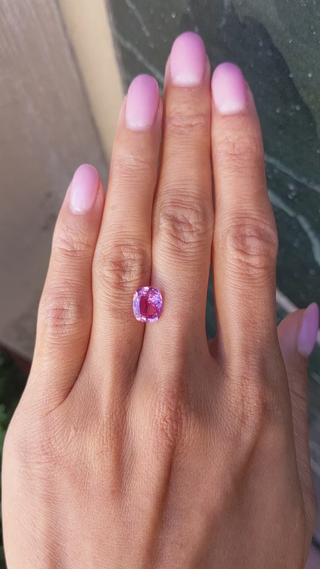 2.50 Ct. Pink Sapphire from Ceylon (Sri Lanka) Size Video