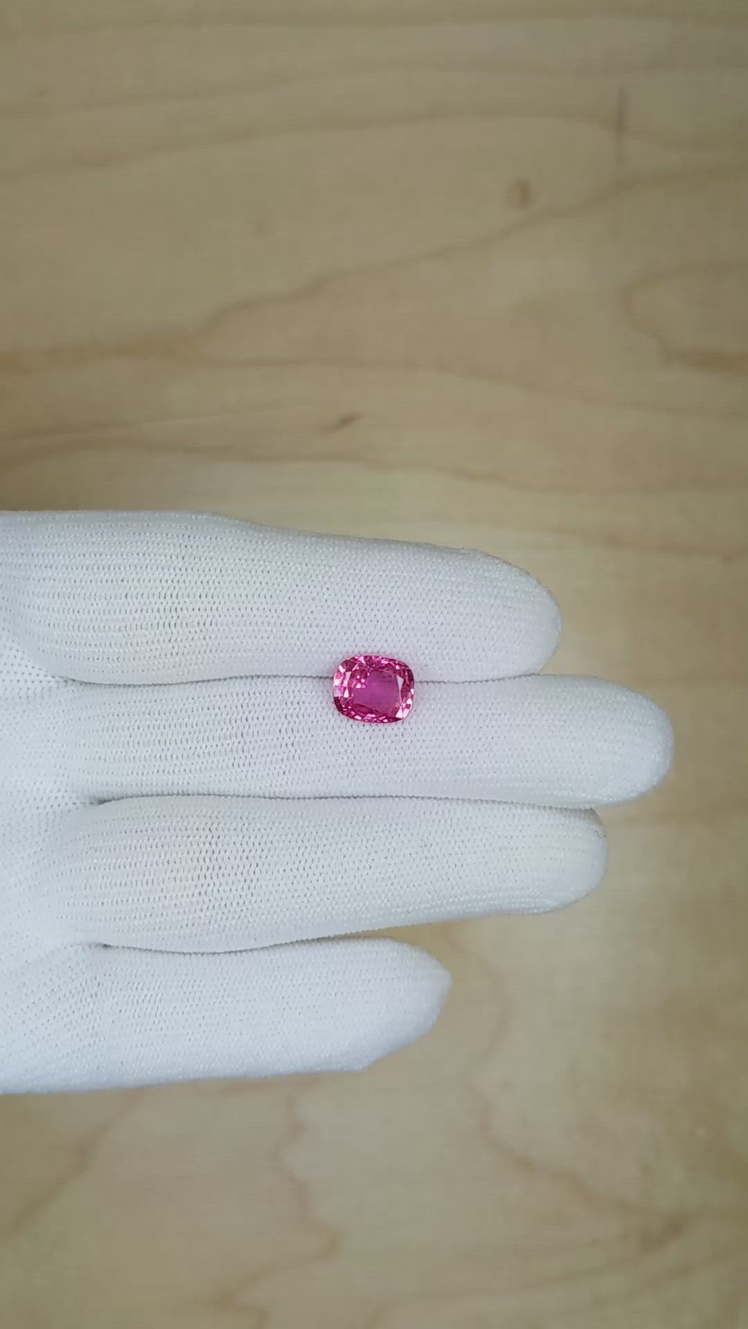 2.50 Ct. Pink Sapphire from Ceylon (Sri Lanka) Size Video