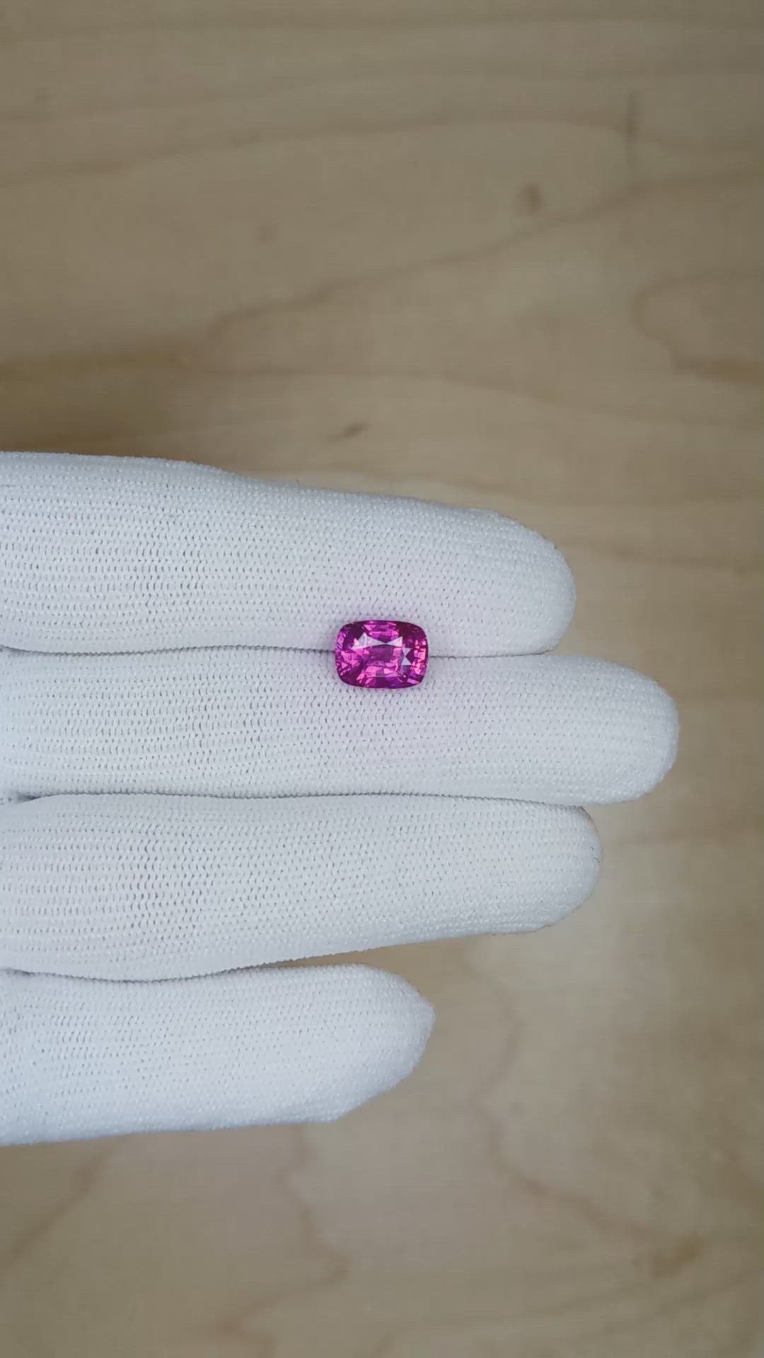 3.05 Ct. Purplish Pink Sapphire from Madagascar Size Video