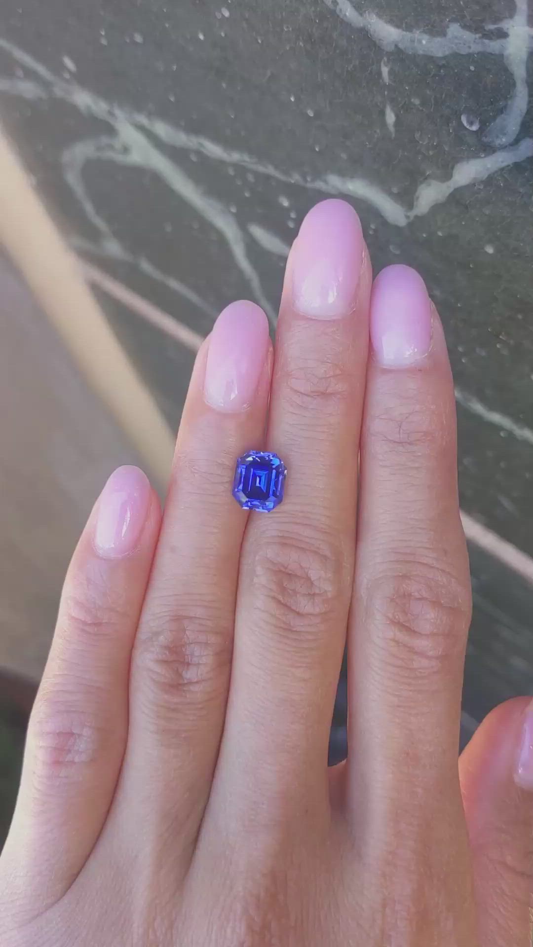3.51 Ct. Blue Sapphire from Ceylon (Sri Lanka) Size Video