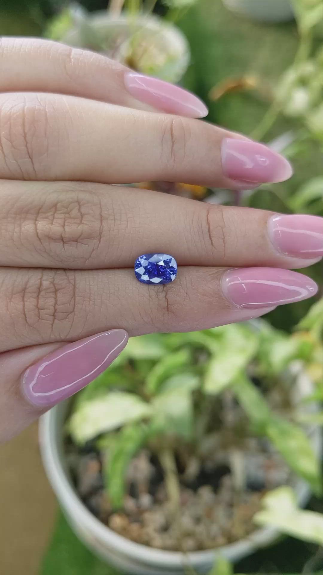 2.02 Ct. Blue Sapphire from Ceylon (Sri Lanka) Size Video