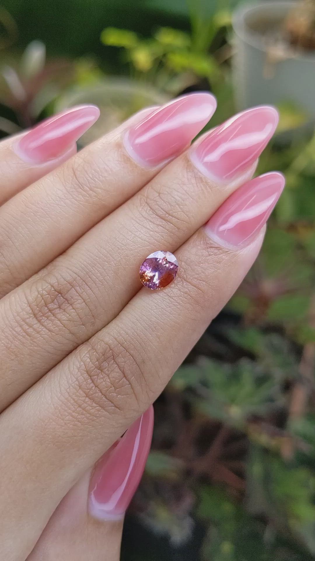 2.08 Ct. Padparadscha Sapphire from Ceylon (Sri Lanka) Size Video