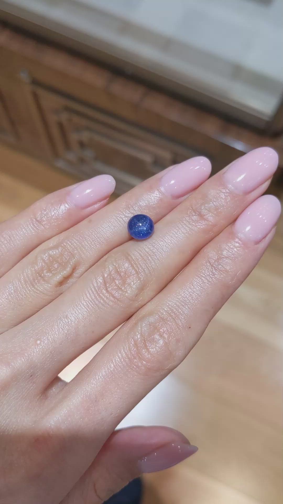 3.07 Ct. Blue Star Sapphire from Burma (Myanmar) Size Video