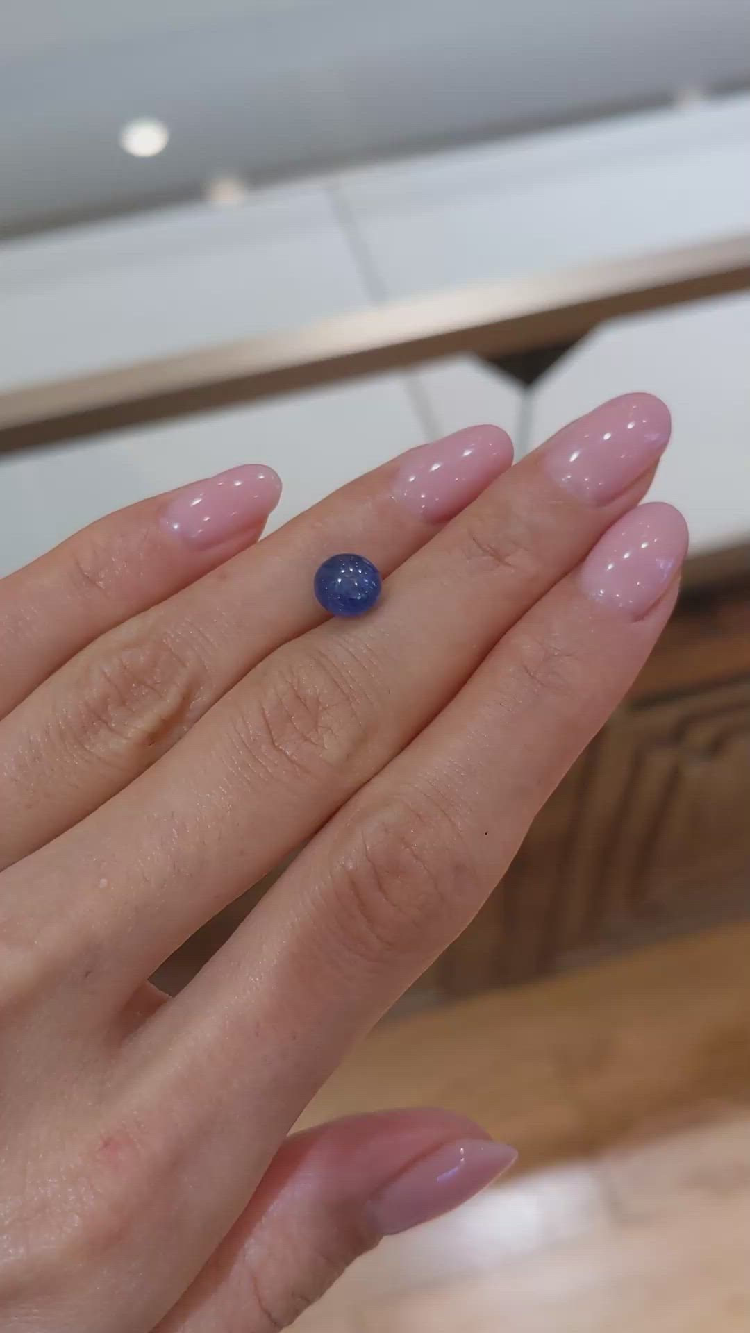 3.07 Ct. Blue Star Sapphire from Burma (Myanmar) Size Video