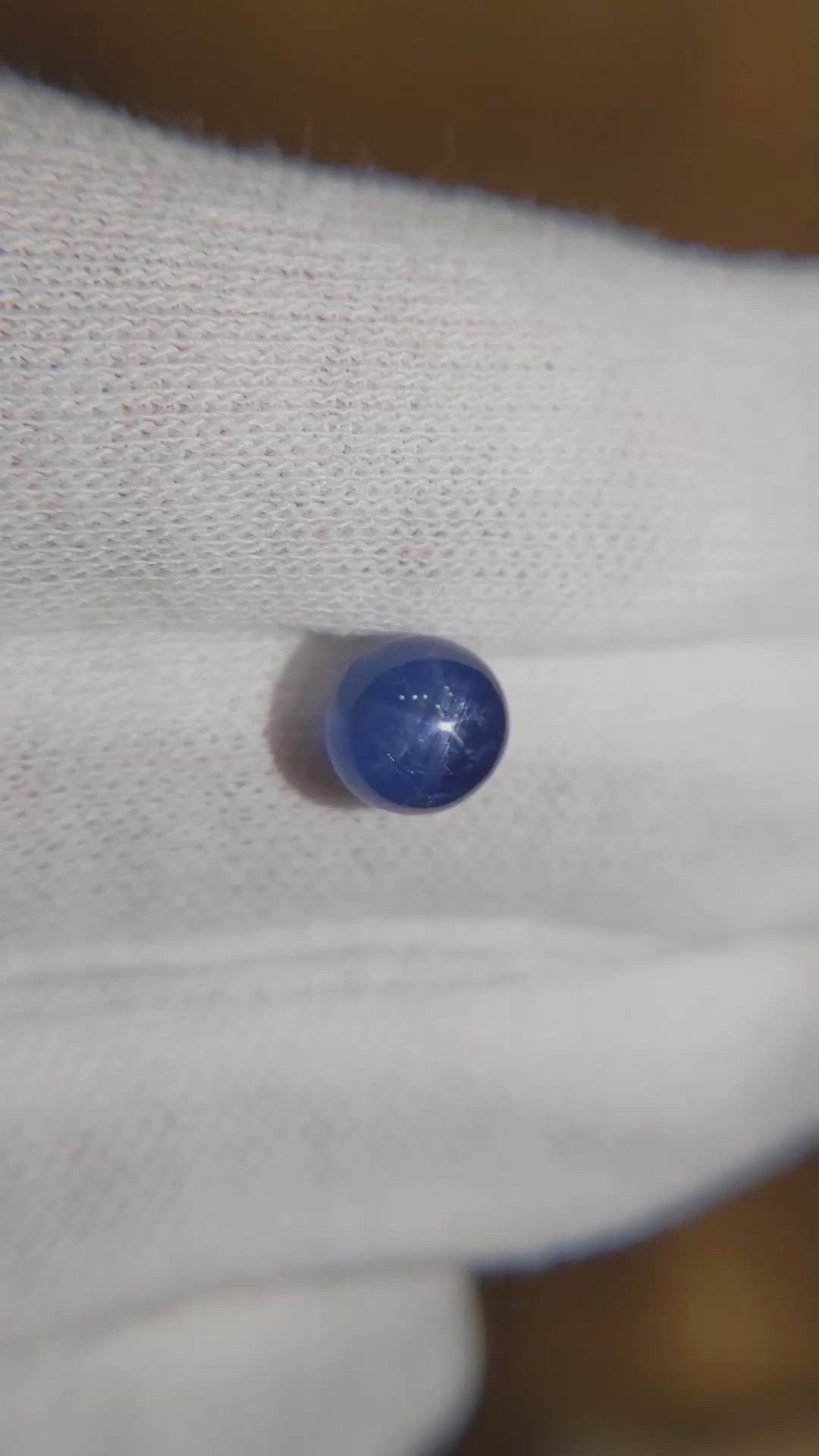 3.07 Ct. Blue Star Sapphire from Burma (Myanmar) Size Video