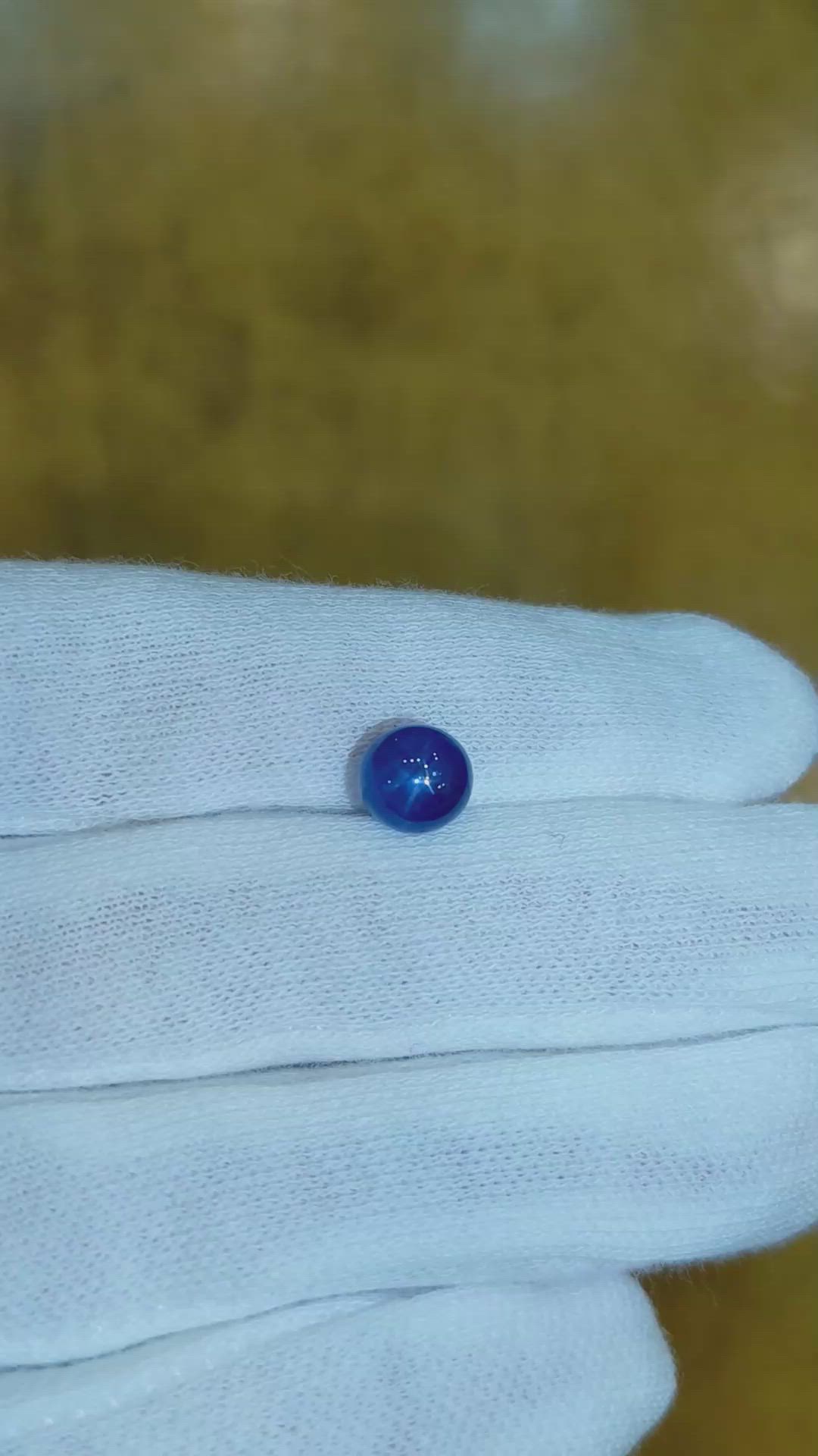 3.07 Ct. Blue Star Sapphire from Burma (Myanmar) Size Video