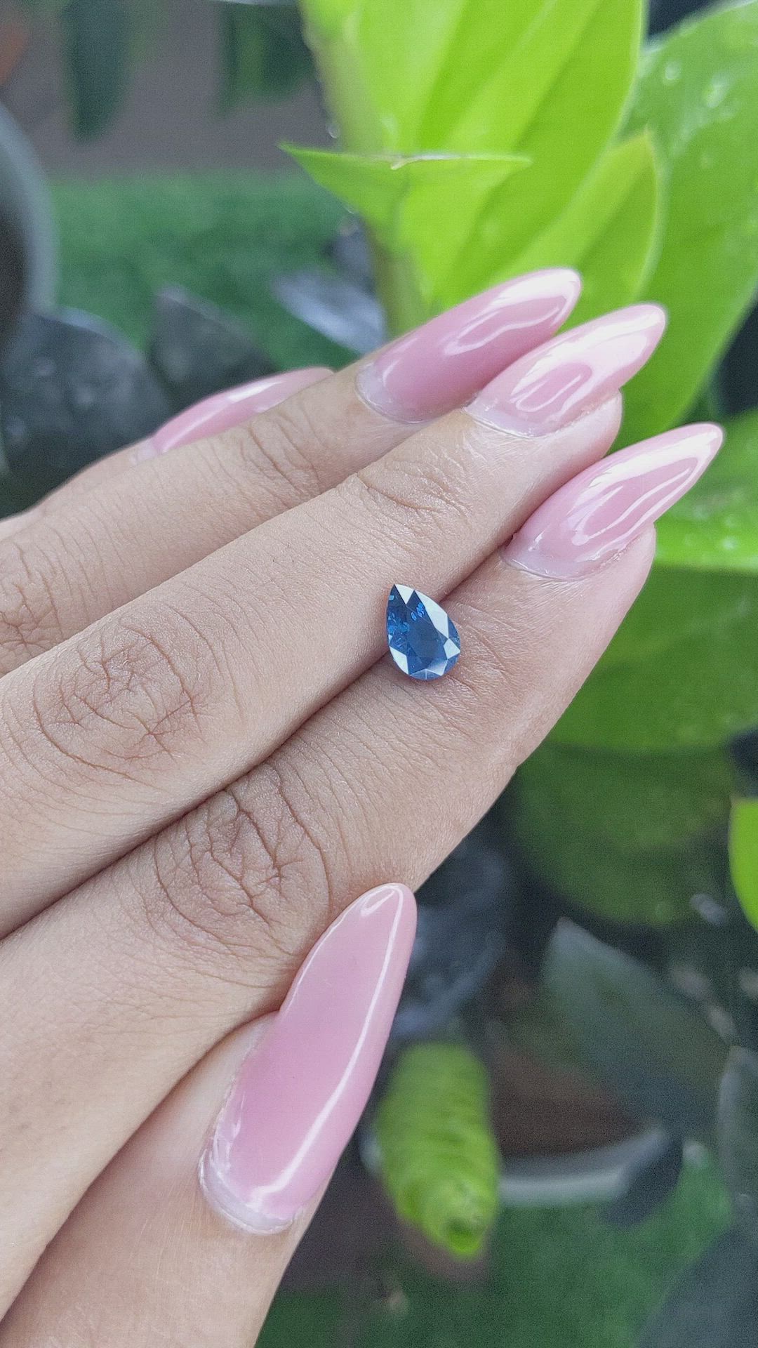 1.19 Ct. Blue Sapphire from Ceylon (Sri Lanka) Size Video