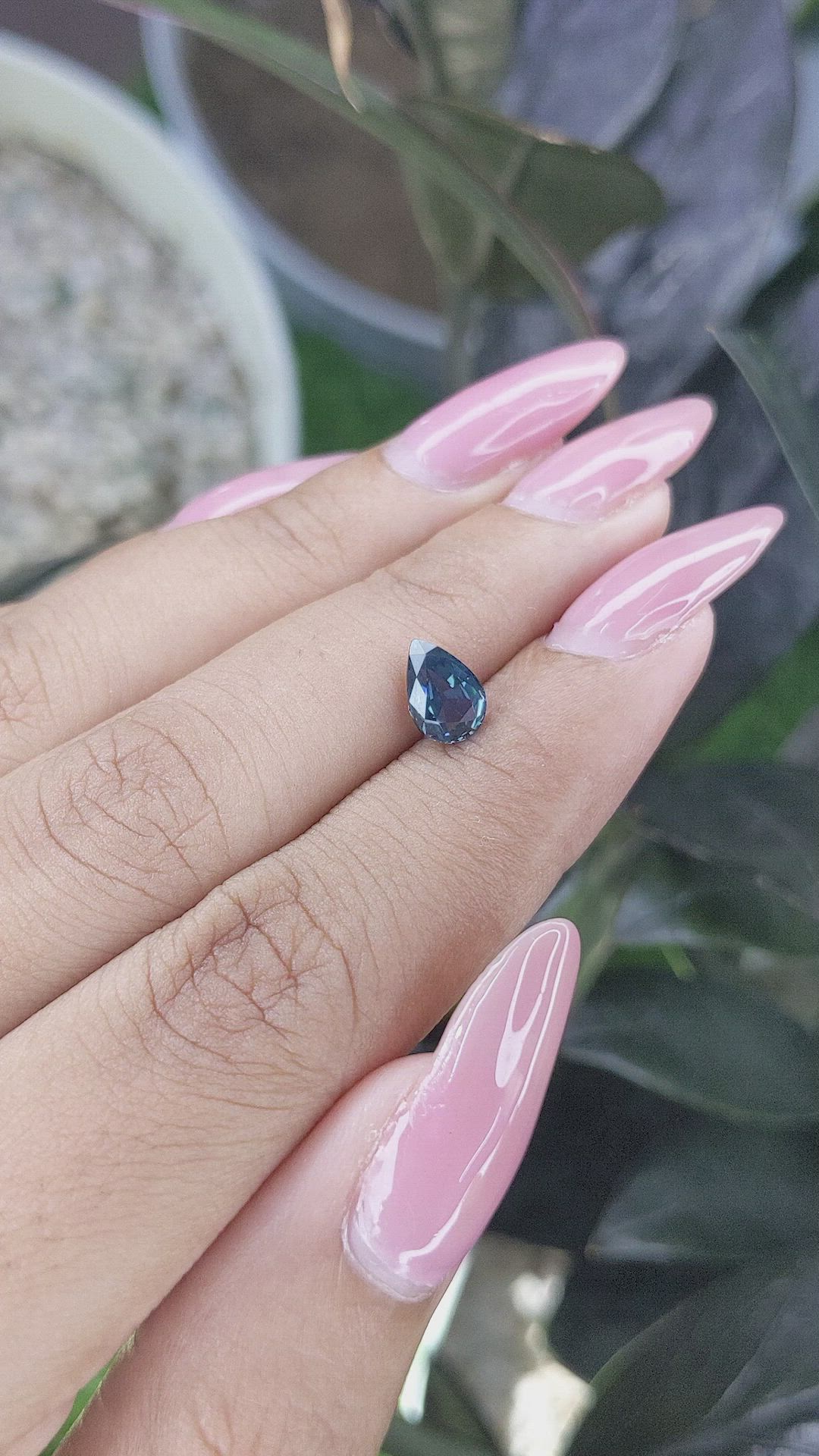 1.04 Ct. Greenish Blue Sapphire from Ceylon (Sri Lanka) Size Video