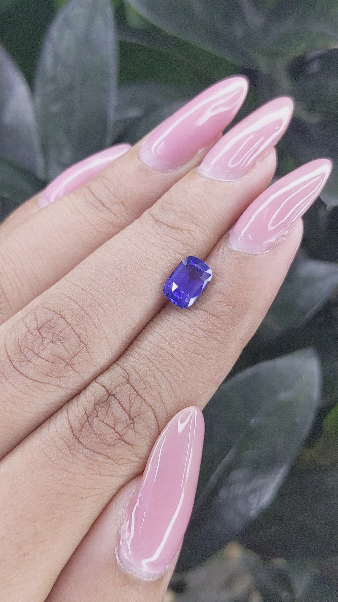 1.54 Ct. Violet Sapphire from Ceylon (Sri Lanka) Size Video