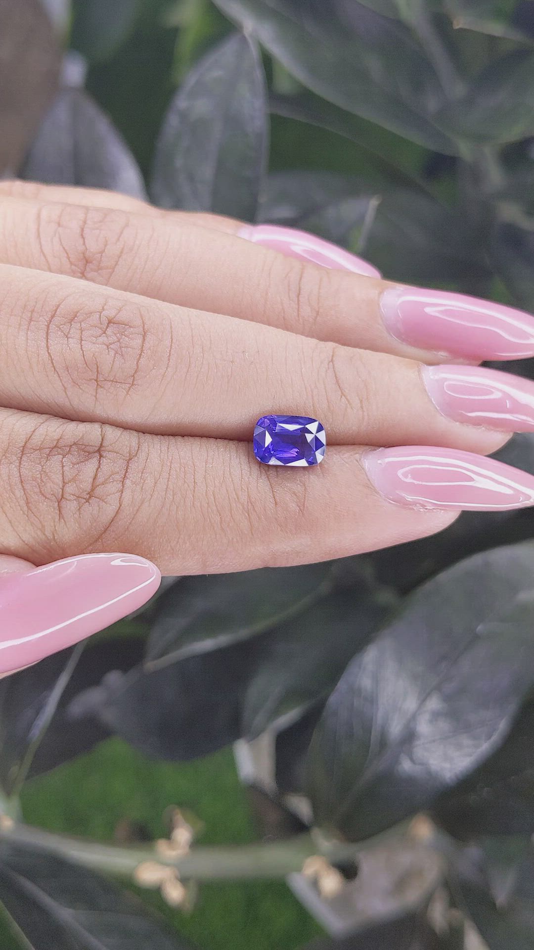 1.54 Ct. Violet Sapphire from Ceylon (Sri Lanka) Size Video