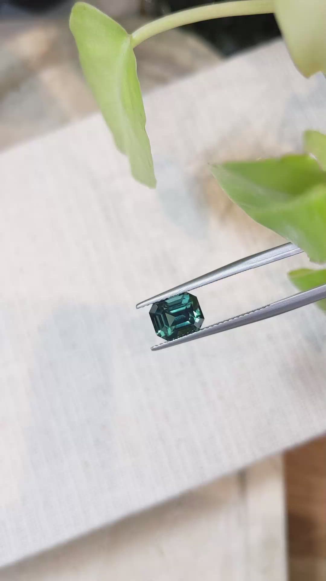 3.03 Ct. Bluish Green Sapphire from Ceylon (Sri Lanka) Size Video
