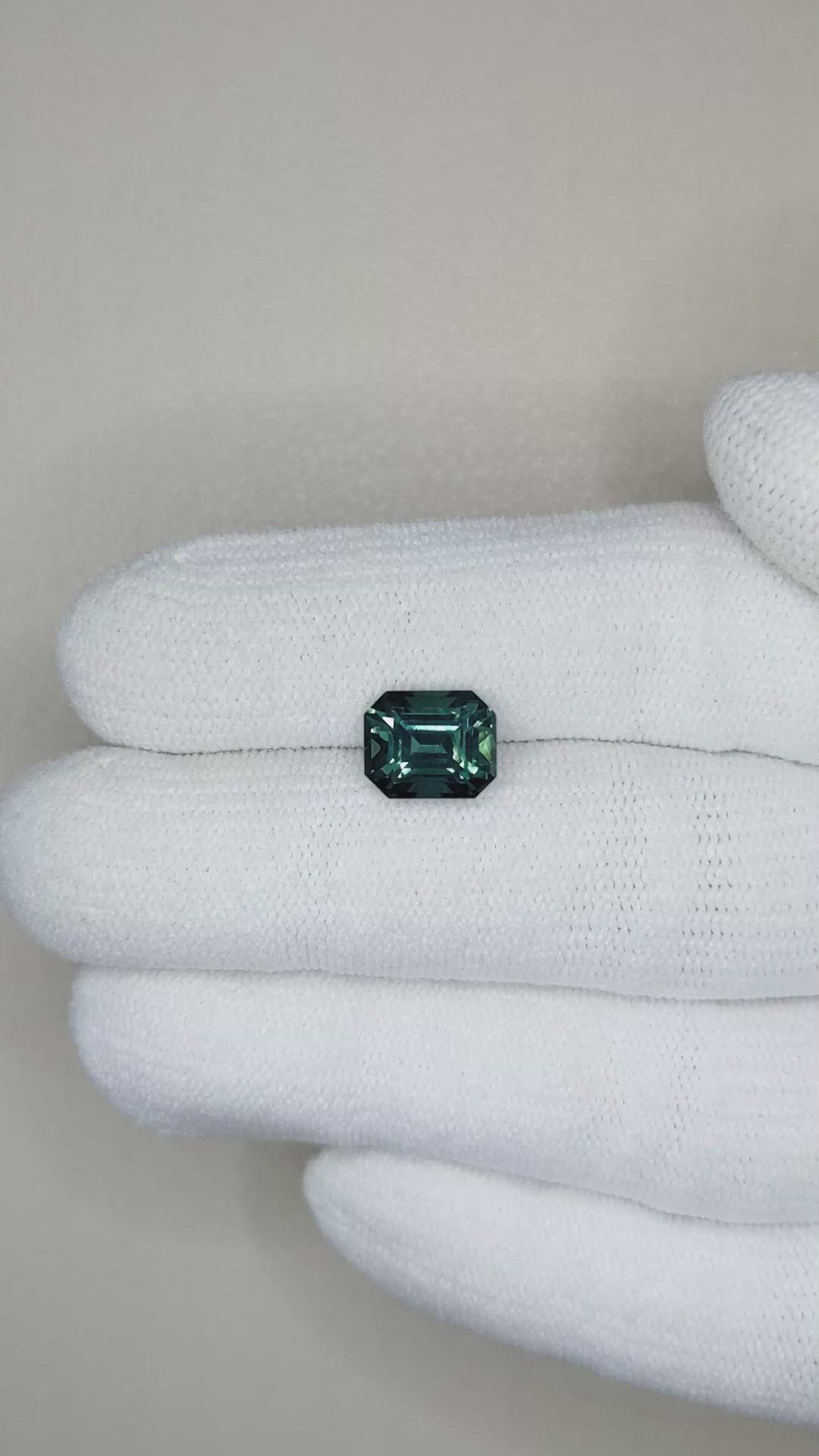 3.03 Ct. Bluish Green Sapphire from Ceylon (Sri Lanka) Size Video