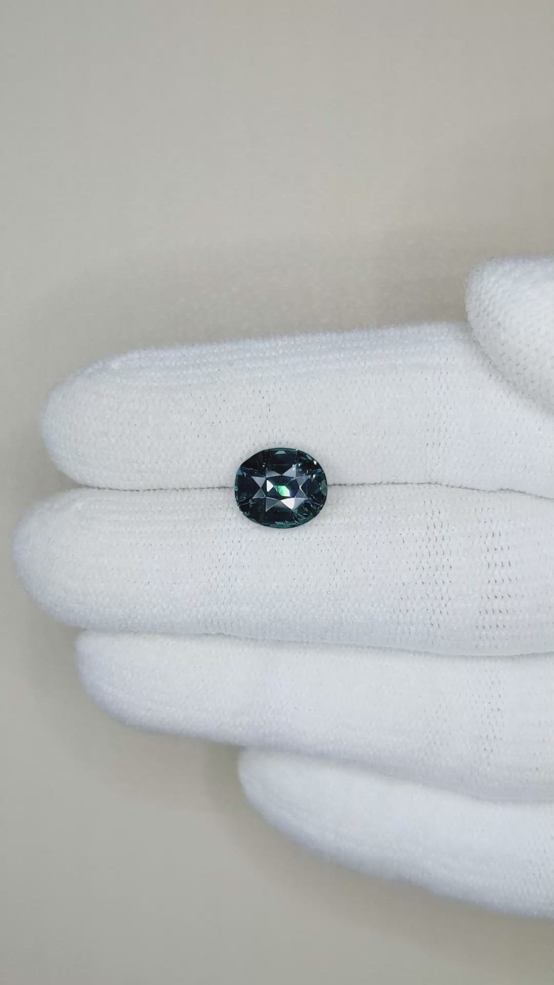 3.12 Ct. Greenish Blue Sapphire from Ceylon (Sri Lanka) Size Video
